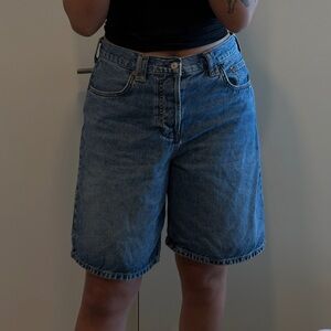 Free People Blue Denim Women's Bermudas